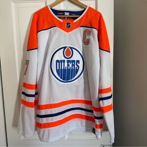 NWOT Connor McDavid Edmonton Oilers NHL Adidas Authentics Jersey Size 54/XL